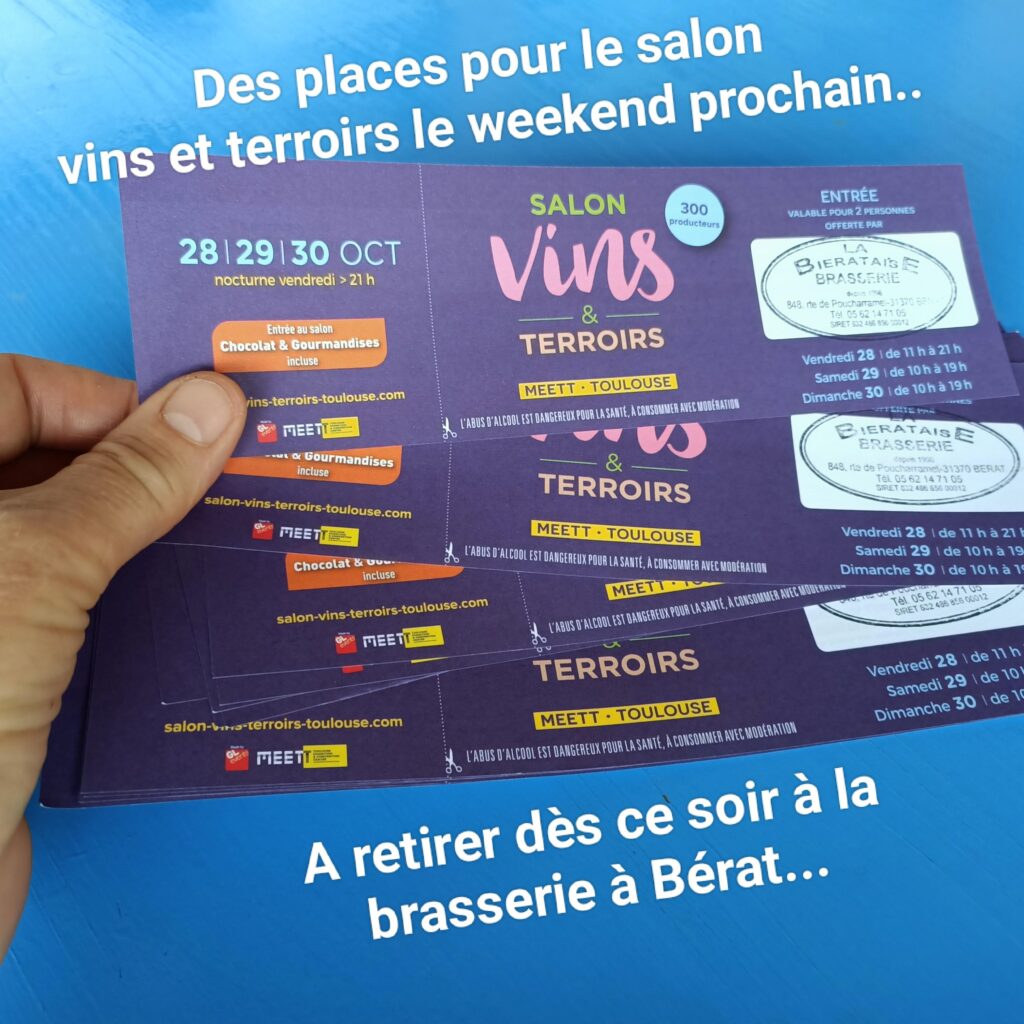 places pour salon vins et terroirs